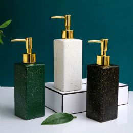 Dispensers Glass Luxury Bathroom Marble Soap Dispenser Pump Bottle Shower Gel Shampoo Nordic Chic Home Couple Cup Soap Dish Washing Tools