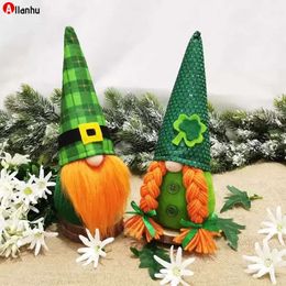 Dia de Patrick 2021 St. Festa Irlandês Verde Boneca Sem Rosto Decoração Enfeites de Feriado Presente Meninos Meninas Whsad