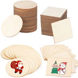 Crafts Blank Wood Slices Unfinished Wooden Cutouts for Crafts,Natural Slices Wooden for Handicrafts Decoration Wooden Coaster DIY Craft