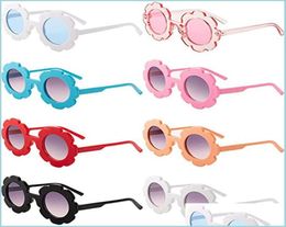 Sunglasses 2021 Cute Flower Round Kids Children Sunglasses Uv400 Eyewear Floral Boy Girl Lovely Baby Sun Glasses Drop Delivery Fas8045685