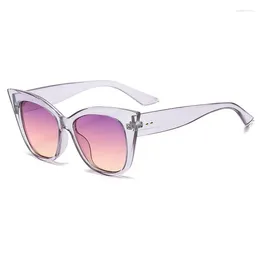 Sunglasses 2024 Oversize Women's For Women Trend Big Frame Anti-UV Eyeglasses Cat Eye Eyewear Sun Shades Gafas De Sol