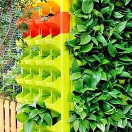 Planters Pots Plant Wall Vertical Greening Indoor and Outdoor Balcony Wall Hanging Flower Pot Creative Combination of Resin Plastic Flower Pot 240325