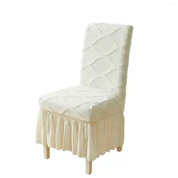 Chair Covers Removable Washable Long Stretch Spandex Dining Cover With Skirt Protector Banquet Seat Slipcovers For El Wedding