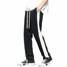 high-quality classic men's Baggy casual straight pants Harajuku striped sweatpants Streetwear 2023 fi brand Trousers C1Ui#