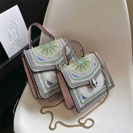 Ethnic style design handbag with patterns chain single crossbody for women 70% Off Online sales