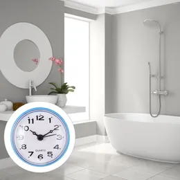 Wall Clocks Bathroom Clock Sucker Office Circle Mirrors Round Roman Numerals Plastic Battery Operated