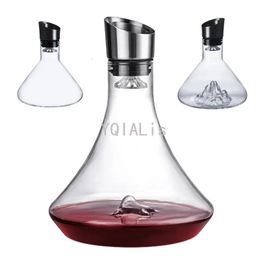 Exquisite 10001500ml Decanter Snow Mountain Separator LeadFree Glass Waterfall Wine Bottle Bar Tools Holiday Gift Hip Flask 240315