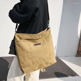 Waist Bags Foufurieux 2024 Vintage Streetwear Men Canvas Messenger Bag Casual Satchel Travel Shoulder Crossbody Bookbag