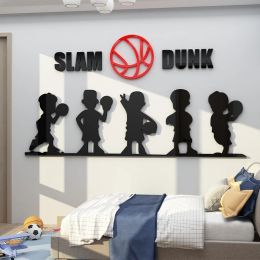 Stickers Boys' basketball Acrylic Wall stickers For Kids room Creative Children's room Decoration Bedside of the bedroom DUNK stickers