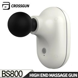 CROSSGUN Mini Massage Gun Small Electric Massager White Portable Body For Deep Muscle Relaxation Neck Back Foot Leg Shoulder 240314