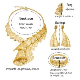 Bracelet Earrings Necklace Yaili Dubai Plated Jewellery Set Fashion Ladies Party Costume Accessories Drop Delivery Sets Otail