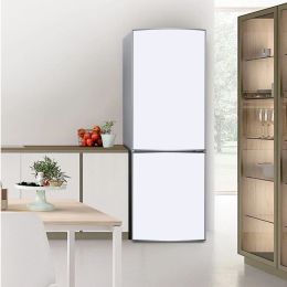 Stickers Pure White Minimalism Fridge Sticker Double Door Wrap Kitchen Wallpaper Accessories Art Refrigerator Modern Wall Stickers Murals