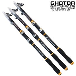 Rods GHOTDA Telescopic Fishing Rod High Quality 3.6M 3.0M 2.7M 2.4M 2.1M Carbon Fiber Spinning Fishing Rod Carp Feeder Rod Travel Rod