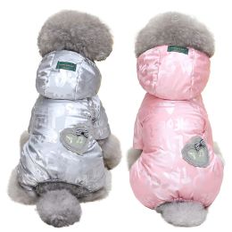 Jackets Dog Winter Coat Comfortable Four Legs Jumpsuit Thicken Hooded Jacket Dog Warm Clothes for Small Dog Warm Soft