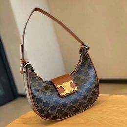 Store Packets Are Cheap Sell Single-shoulder Bags Triumphal Arch Bag Texture Single Shoulder Underarm Moon Teeth 2024 New Fashion Versatile Genuine Leather Womens