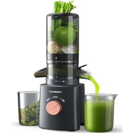 Juicer, TUUMIIST Cold Press Juicer, with A 4.25-inch (approximately 10.6 Cm) Large Feed Tank, Suitable for All Vegetables and Fruits, Crushed Juicer Easy to