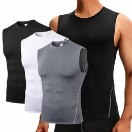 summer Vest Men Tracel Dry Quick Tank Top Men'S Underwears Undershirts Slim Fit Sports Fitn Sleevel Breathable Tops O3lN#