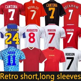 Retro short Soccer Jerseys BECKHAM 77 83 84 85 86 88 90 91 92 93 94 95 man 96 98 99 Utd Classic Shirts Soccer football jersey 02 03 04 06 07 08 Vintage Football Real Home away