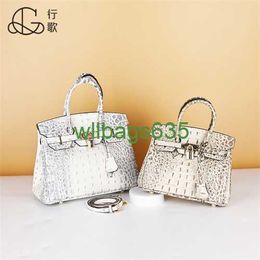 Bk Crocodile Bags Trusted Luxury Handbag New Crocodile Pattern Large Capacity Tote Bag Platinum Bag Light Luxury Leisure Fashion Genuine Lea have logo HBYO