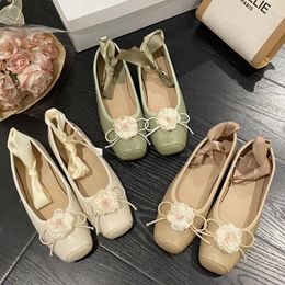 Casual Shoes 2024 Spring And Autumn Daffodil Fairy Gentle Flat Ballet Single National Style Women Work Comfortable For