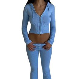 Cozy Knit Set Women Sweater and Flare Pants Loungewear Tracksuit Set Comfy Outfit