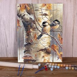 Number Bird Animal DIY Paint By Numbers Package Acrylic Paints 50*70 Canvas Painting Handmade For Handicraft