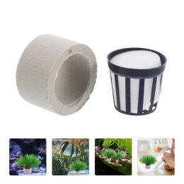 Decorations Fish Tank Planting Tool Ceramic Pot Aquarium Holding Ring Sponge Rocks Supplies Weights Planter For decoration