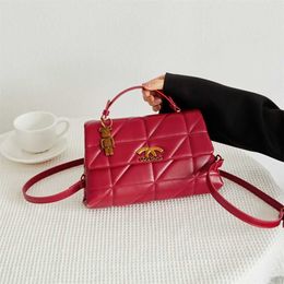 36% OFF Designer bag 2024 Handbags Personalised Fashion Triangle Plaid Handbag Small Square Single Shoulder Crossbody Womens Trend