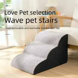 Mats Huisdier 3 Stappen Trap Comfortable Dog Stairs Ladder Ramp Non Slip Puppy Washable Step Verwijderbare honden Bed Trappen