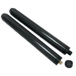 xmlivet 6inch8inch10inch12inch black carbon Billiard cue extensions with bumper for Longoni cues Pool cue extenders 240311