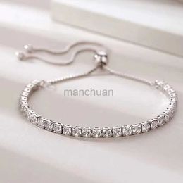 Chain Popular Set Zircon Combination Chain 925 Sterling Silver Bracelet New Womens Jewellery Birthday Party Gift Fashion Jewellery 240325