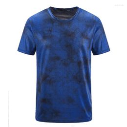 Men's T Shirts Men Short Sleeve Quick Drying T-shirt Simple Summer Thin Ice Silk Camouflage Ultra-light Sportswear Man Casual Top Plus Size