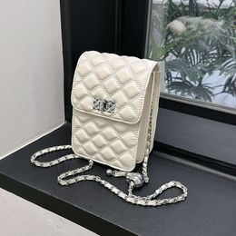 Crossbody Bag Designer Manufacturers Discount Brand Lingge Embroidered Thread Small Bag for Womens Summer New Chain Popular Mobile Phone Square