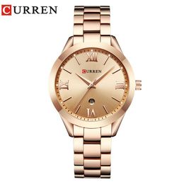 CURREN Gold Watch Women Watches Ladies 9007 Steel Women's Bracelet Watches Female Clock Relogio Feminino Montre Femme CX20072298B