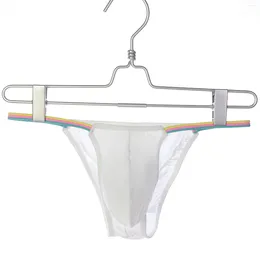 Underpants Sexy Underwear Men Briefs Male Mini Panties Ice Silk String Low Waist Bikini Hombre Lingerie Erotic