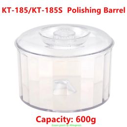 Lastoortsen New 1pc Clear Glass Barrels for Kt185 Kt185s Jewellery Polishing Hine Accessories Magnetic Tumbler 600g Capacity Polish Tools