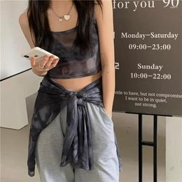 Women's T Shirts Women Long Sleeve Tie Dye Loose T-shirt Ladies Spring Leisure High Street Stylish Harajuku All-Match Thin Minimalist Chic