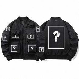 custom Logo Waterproof Japanese Harajuku Gothic Male Urban Streetwear Y2k Techwear Coat Cyberpunk Bomber Jacket For Men z8Wn#