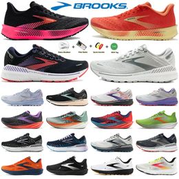 Designer de sapatos Brooks Lançamento 9 tênis de corrida para mulheres Hyperion Tempo triplo preto branco cinza amarelo malha laranja treinadores ao ar livre