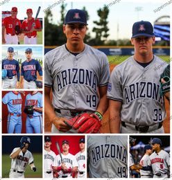 Arizona Baseball Jersey Garrett Irvin TJ Nichols Quinn Flanagan Anthony Susac Javyn Pimental 2024 Arizona Wildcats Jerseys Custom Stitched