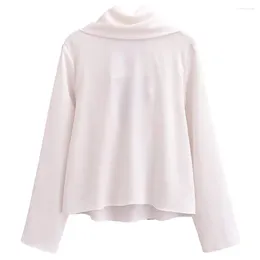 Women's T Shirts 2024 Fashionable And Pure Hearted Girl Loose Comfortable Backless Retro Long Sleeved Pullover Unique Top