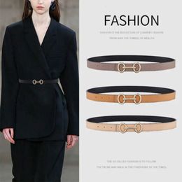 2024 Ladies Leather Belt Fashion Double Sided Versatile Young Women's Dress Jeans Sweater Waistband Belts Multiple Colour bh886