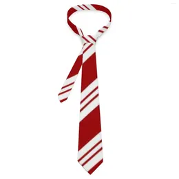 Bow Ties Red Line Tie Christmas Candy Cane Stripes Wedding Party Neck Adult Cute Funny Necktie Accessories Quality Custom Collar