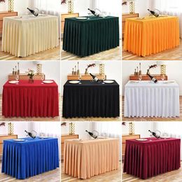 Table Skirt Tablecloth Pleated European Cloth Conference Skirts Exhibition Celebration Cover Wed Decor