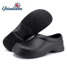 Shoes YEINSHAARS New Men's Chef Kitchen Working Slippers Garden Shoes Summer Breathable Mules Clogs Men Anti Slip Unisex Shoes Sandals