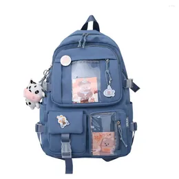 School Bags Backpack Casual Daypack With Handle Cute Aesthetic Ergonomic Straps Student Bookbag For Boys Girls Gift