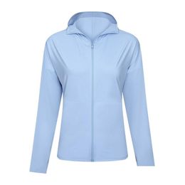 Others Apparel Quick Drying Sun Protection Clothing Women Yoga Coat Hoodie Sunsn Clothes Upf-Clothes Runing Rashguard Ice Silk Outdoor Otyvl