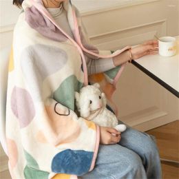 Blankets Thickened Milk Velvet Blanket Warm Shawl Sofa Cover Bedroom Decor Throw For Bed Air Conditioning Office Napping