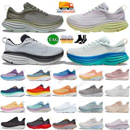 Men Women Bondi 8 Clifton 9 One Designer Running Shoes Summer Song Vibrant Orange Sunlit Ocean Ice White Peach Whip DHgate Brand Free People Trainers Runner Big Size 47