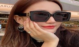 Sunglasses Rectangle Logo Women Men 2021 Brand Designer Black Leopard Tea White Fashion Sun Glasses Retro Feminino4587782